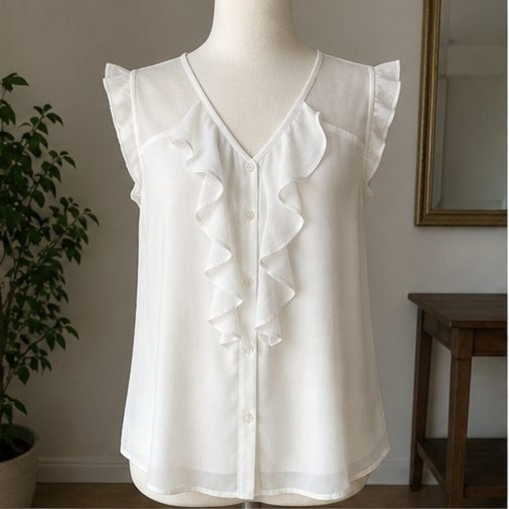 Ivory Wrap Blouse